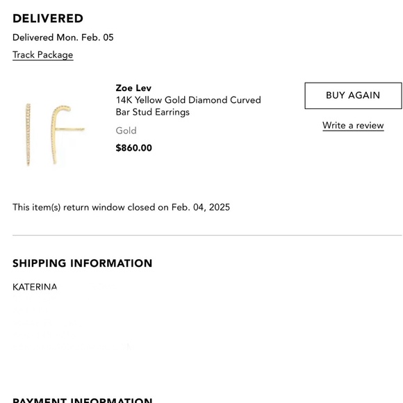 Zoe Lev 14K Yellow Gold Diamond Curved Bar Stud Earrings - Picture 15 of 17